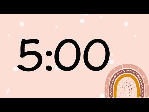 5 Minute Fun Boho Rainbow Timer (Silent)