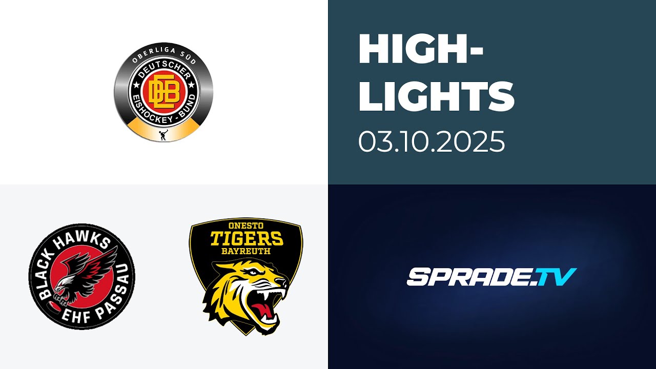 03.10.2025 - Highlights - EHF Passau Black Hawks vs. onesto Tigers Bayreuth