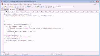 jQuery Tutorial - 110 - Email validation