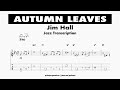 (Transcription)Autumn Leaves - Jim Hall 1972, Alone Together