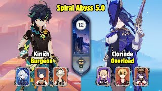 Download Lagu F2P C0 Kinich Burgeon u0026 C0 Clorinde Overload | NEW Spiral Abyss 5.0 Floor 12 | Genshin Impact Thumbnail