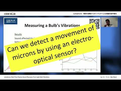 ［CB20］Lamphone Real Time Passive Sound Recovery from Light Bulb Vibrations