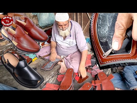 Making Handmade Peshawari Sandal With Simple Tools