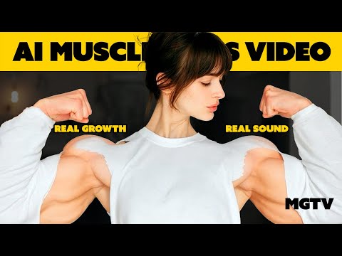 Ai Muscle Girl  - GROWING MUSCLES - With real SOUND - Trailer