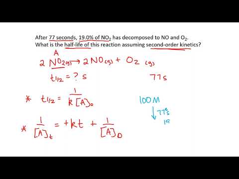 What is the half-life? General chemistry example problem