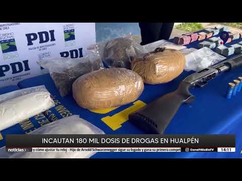 PDI desarticula laboratorio de drogas en Hualpén: hay detenidos y millonaria incautación