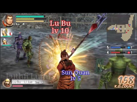 Hardest Difficulty Challenge - Sun Quan - Dynasty Warriors vol 2 - Hu Lao Gate - #psp #games