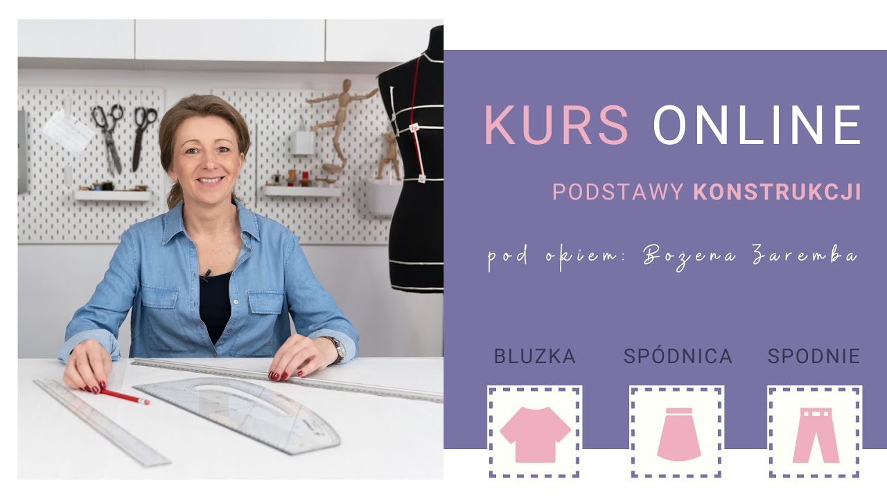 Kurs podstaw konstrukcji odzieży online - jak robić wykroje samodzielnie na swój wymiar (ZWIASTUN)