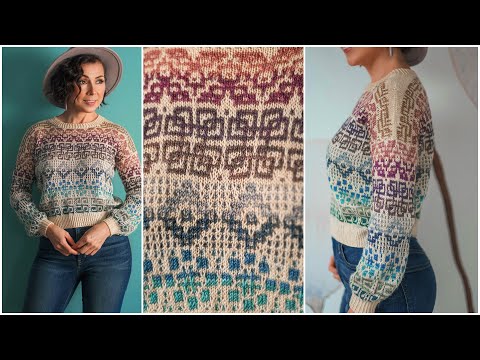 Learn How to Knit Mosaic in the Round and Flat for the Extraordinary Kaleidoscope Sweater!