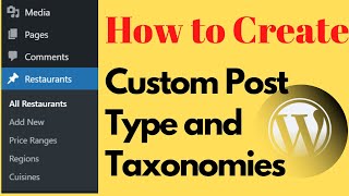 How to Create New Post Type & Custom Taxonomies Wordpress