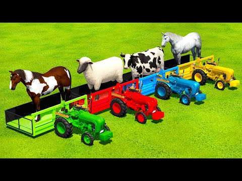 TRANSPORTING SHEEP, HORSES & COWS WITH PORSCHE MINI TRACTORS - Farming Simulator 22
