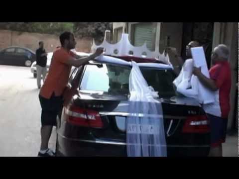 Salma's Wedding Decorating the Car