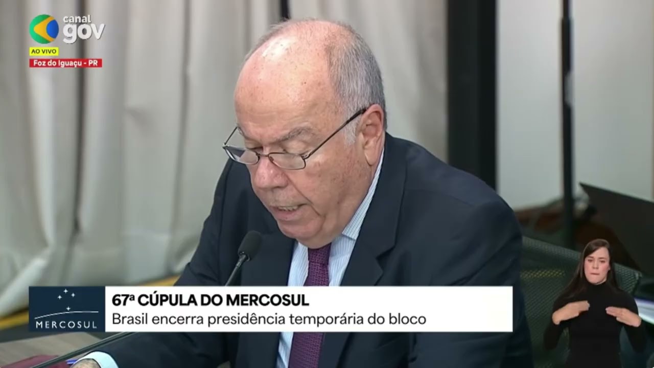 Ministro das Relações Exteriores do Brasil, Mauro Vieira, na 67ª Cúpula do MERCOSUL