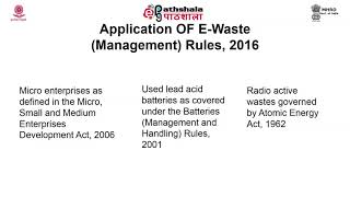 M-17. E-Waste Management Rules, 2016