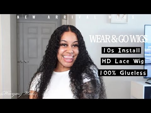 Wavymy HD Lace Wear & Go Wigs Dome Cap Glueless Water Wave 4x6 Lace Closure Wig 180% Denisity