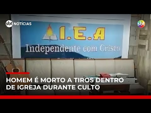 RS: Homem é morto a tiros durante culto transmitido ao vivo | #SBTNotícias