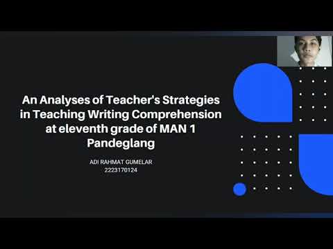Adi Rahmat Gumelar - An Analysis of Teacher's Strategies in Teaching Writing Comprehension