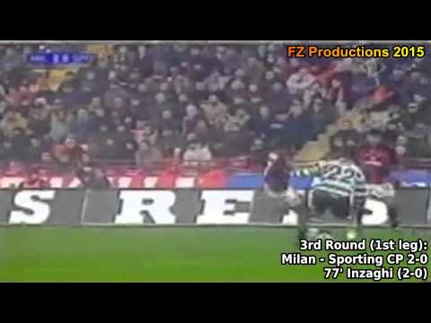 2001-2002 Uefa Cup: AC Milan All Goals (Road to Semifinals)