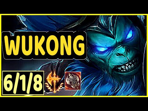HARAMBE (WUKONG) - 6/1/8 KDA TOP GAMEPLAY - NA Ranked DIAMOND