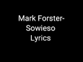 Mark Forster-Sowieso Lyrics