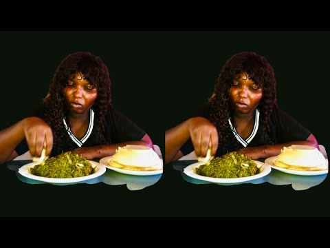 African food Mukbang // Namibian fufu and most popular Vegetable// ASMR