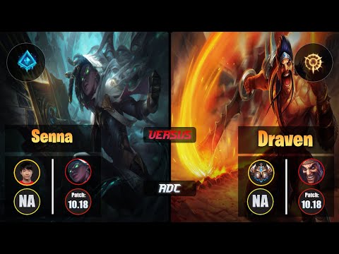 Cody Sun SENNA (ADC) [Glacial Augment] VS DRAVEN - Challenger NA Patch 10.18