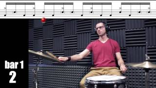 Dotted 8th Notes Over Paradiddle - 4 Way Independence