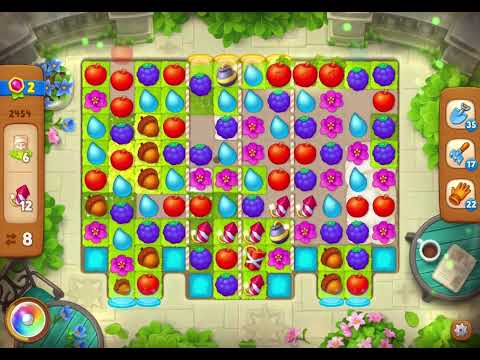 GardenScapes Level 2454 no boosters (16 moves)