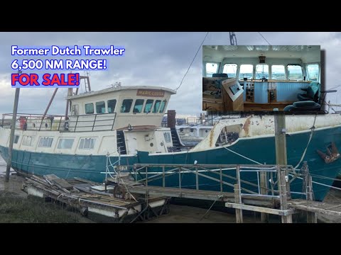 £125k Retired Dutch Steel LIVEABOARD TRAWLER For Sale!