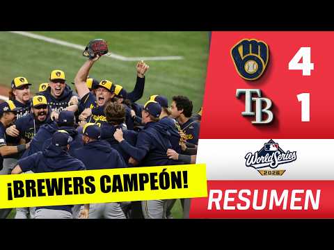 ¡Histórico! Brewers conquistan su primera Serie Mundial tras vencer a los Rays