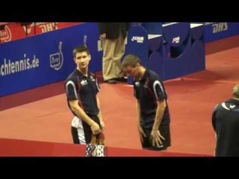 adidas Table Tennis   Zeitlupe German Open 2010 Berlin  42 Ma Long  Chen Chi China  vs Steger Baum