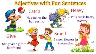 Adjectives Verbs with Fun Sentences |English Speaking Practice  | Slow English | Daily Use Sentences