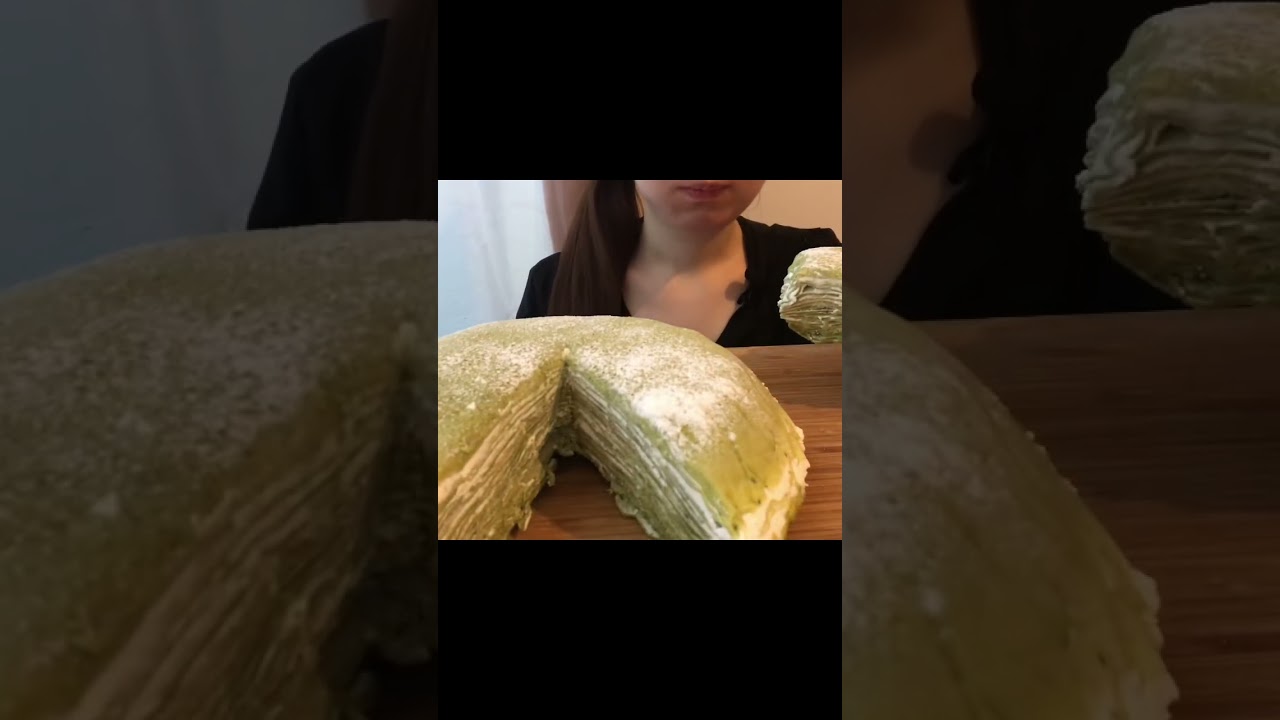 抹茶ミルクレープを食べる🍴✨