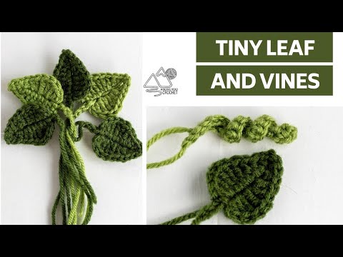 CROCHET: Mini Fall Leaf and Pumpkin Vines Quick Crochet Pattern by Winding Road Crochet