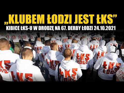 Kibice ŁKS-u w drodze na 67. Derby Łodzi 24.10.2021