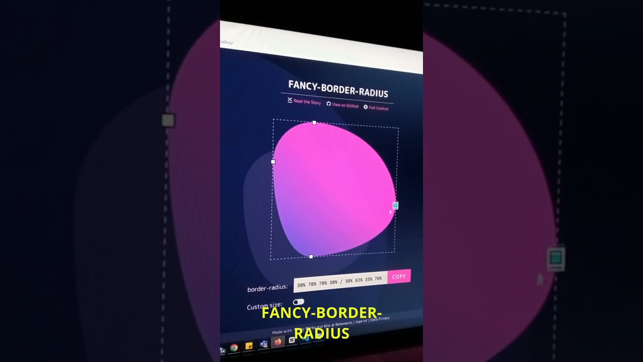 Border radius generator. #coding #visualstudiocode #devtools#webdevelopment#frontend#tricks #tools