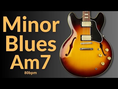 Deep Groove Blues Guitar Backing Track Jam in A Minor (Am7)