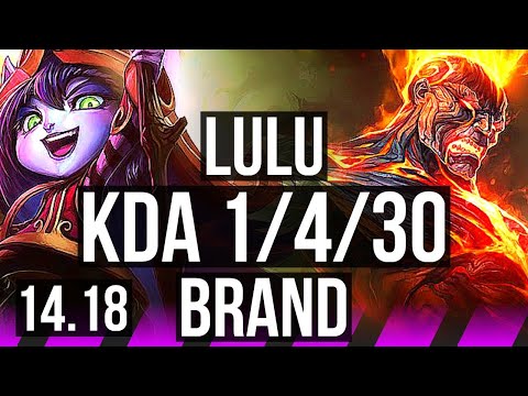 LULU & Seraphine vs BRAND & Sivir (SUP) | 1/4/30, 700+ games | NA Master | 14.18