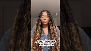 Adding curly pieces to your faux locs! Beyoncé Inspired #shorts #protectivestyles #locs