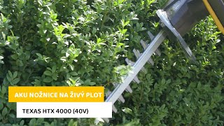 Akumulátorové nožnice na živý plot TEXAS HTX 4000 (40V)