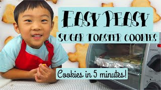 5 minute Sugar COOKIES you can make in the TOASTER oven!!