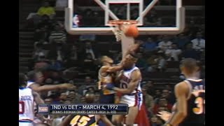 Dennis Rodman’s Mid-Air Flagrant Body Check on Micheal Williams