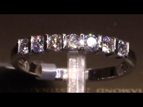 #56252 | T0.50ct |Seven Stone Bar Set Round Brilliant Diamond Eternity Ring | Set in Platinum