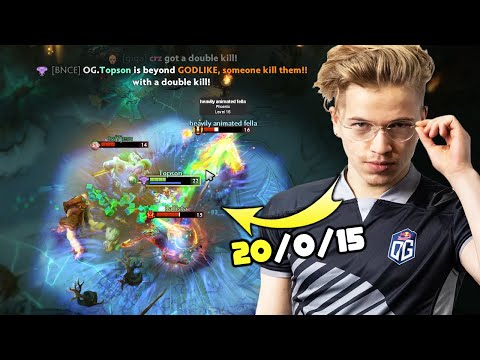 Topson UNKILLABLE Faceless Void - 20 KILLS without Deaths! DOTA 2