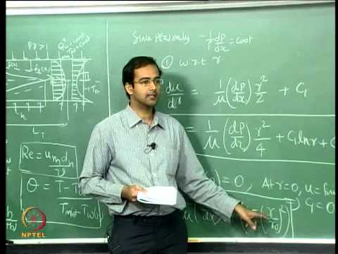 Mod-01 Lec-26 Hydrodynamically and thermally fully developed internal laminar flows