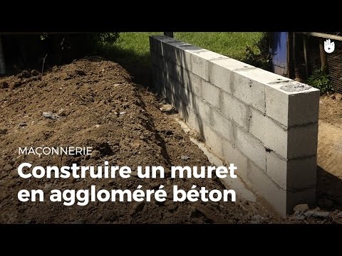 Construire Un Muret En Aggloméré Béton | Bricolage
