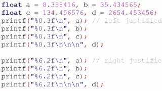 47. Printf float right and left justified in C Programming (Hindi)