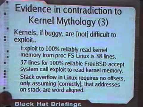 DEF CON 11 - Silvio Cesare - Opensource Kernel Auditing and Exploitation