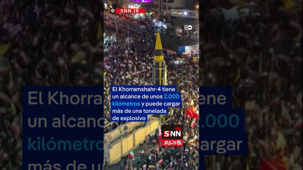 Iran displays one of its most powerful ballistic missiles, the Khorramshahr-4