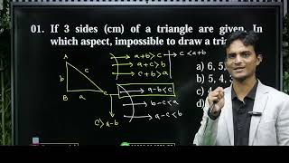 If 3 sides of a triangle are given.In which aspect, impossible to drawn a triangle